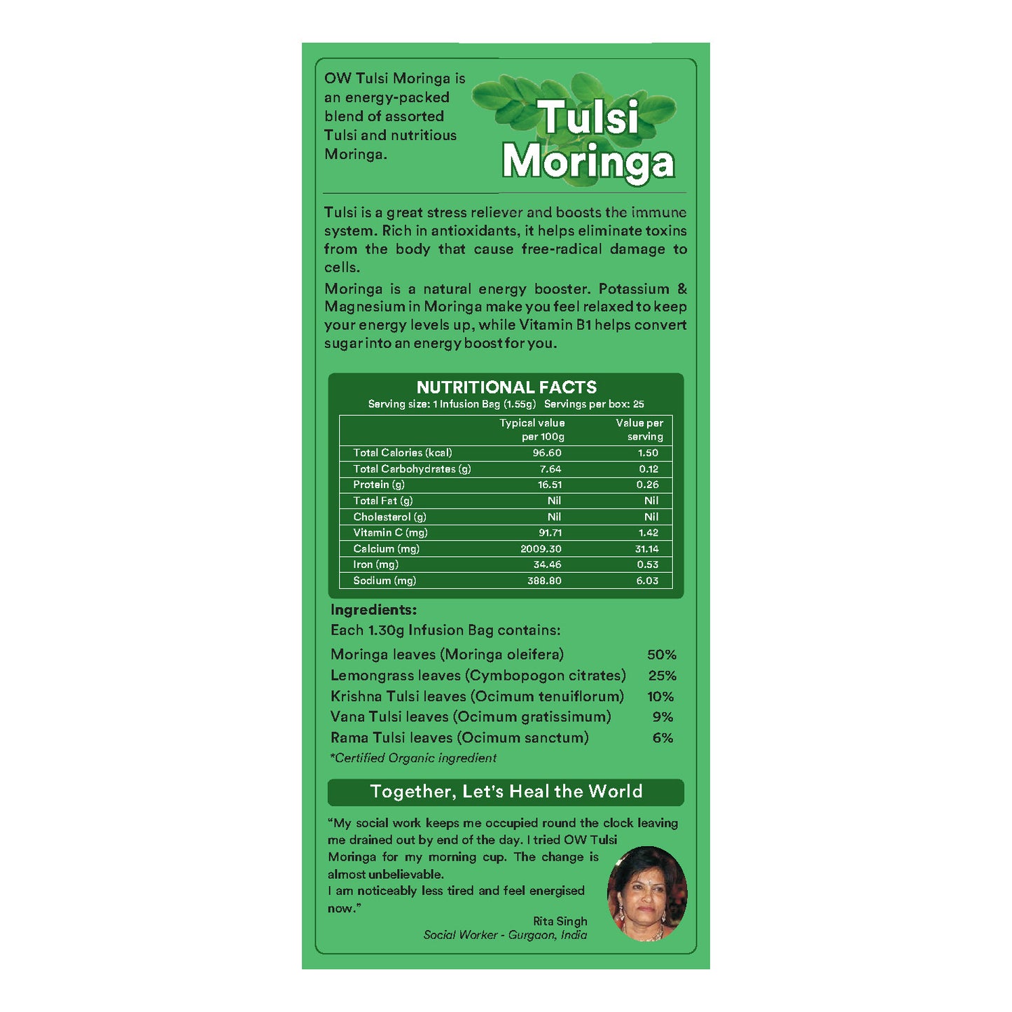 Organic Wellness Tulsi Moringa Tea