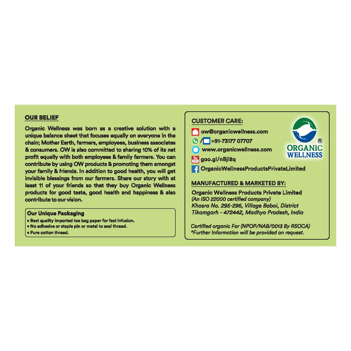 Organic Wellness Tulsi Sweet Neem Tea
