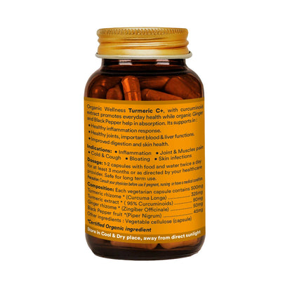 Organic Wellness Turmeric C +  90 Capsules