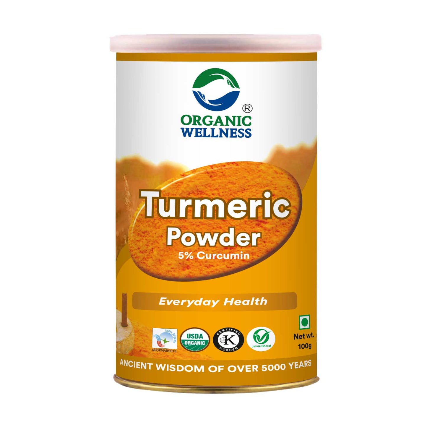 Organic Wellness Turmeric Powder -  5% Curcumin