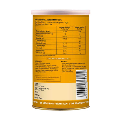 Organic Wellness Turmeric Powder -  5% Curcumin
