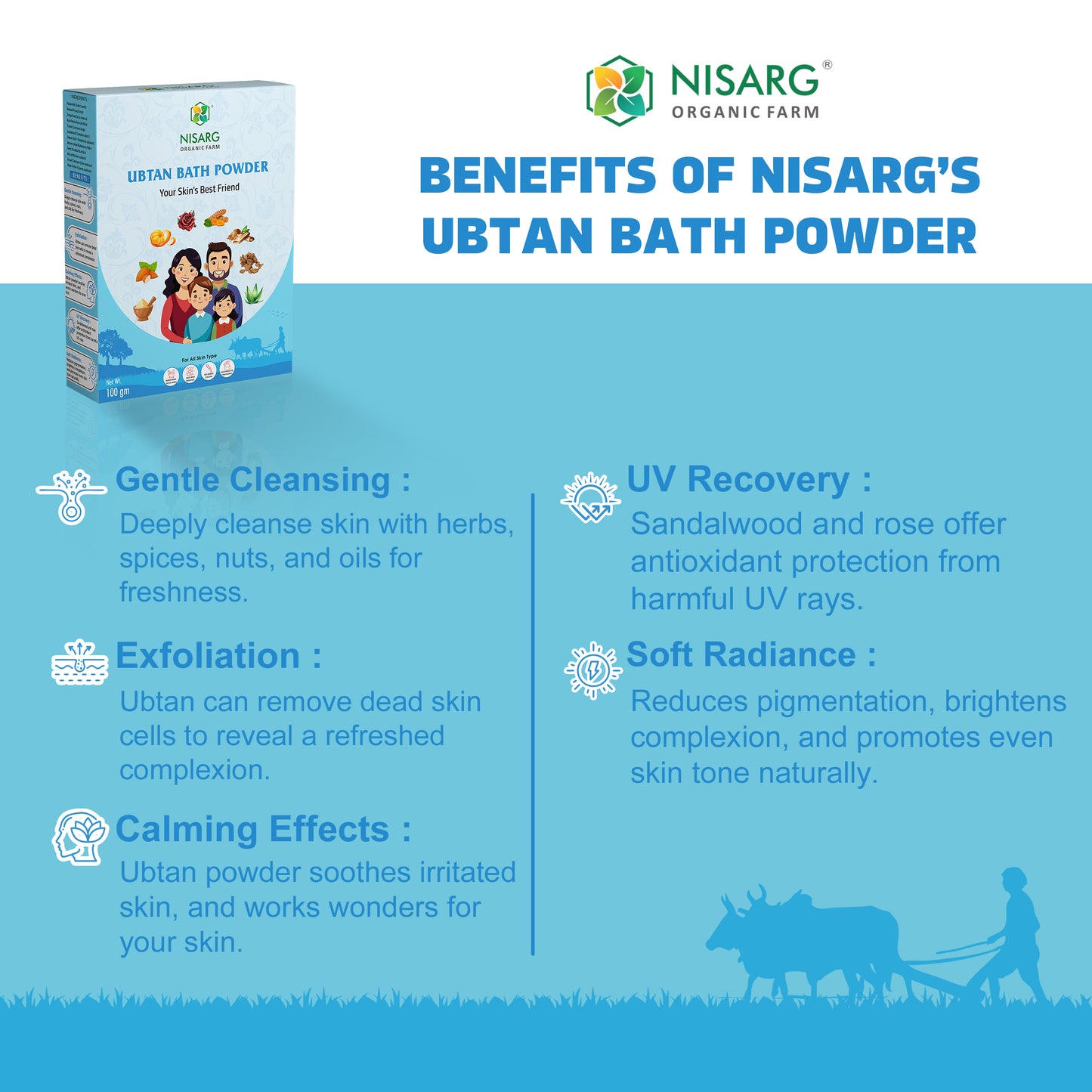 Nisarg Organic Farm Ubtan Bath Powder