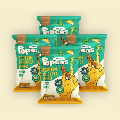Nourish Organics Spicy Mint Protein Puffs (60 GM)