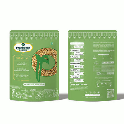 Parampara Organic Hulled Barley (Jav Without Skin)