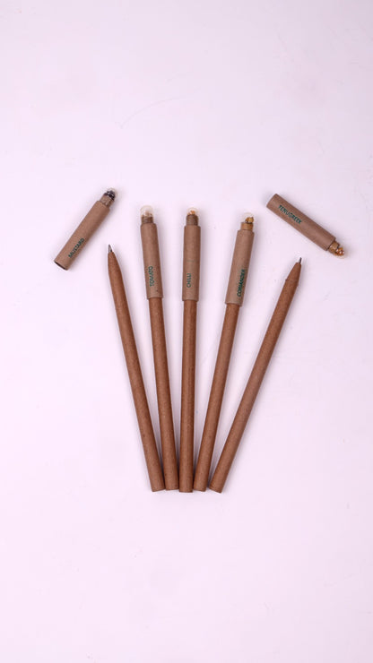 Vidigo Pencils Plantable Seed Cap With Paper Pen (5 Pcs)