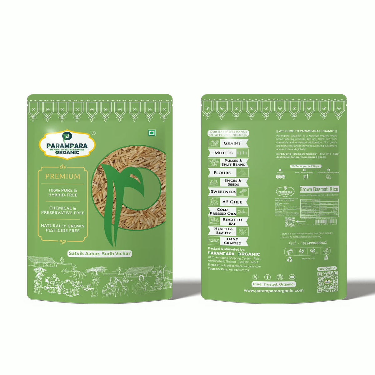 Parampara Organic Brown Basmati Rice