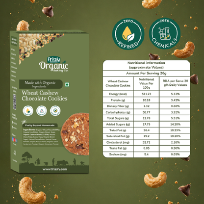 Frissly Wheat Cashew Chocolate Cookies (120 GM)
