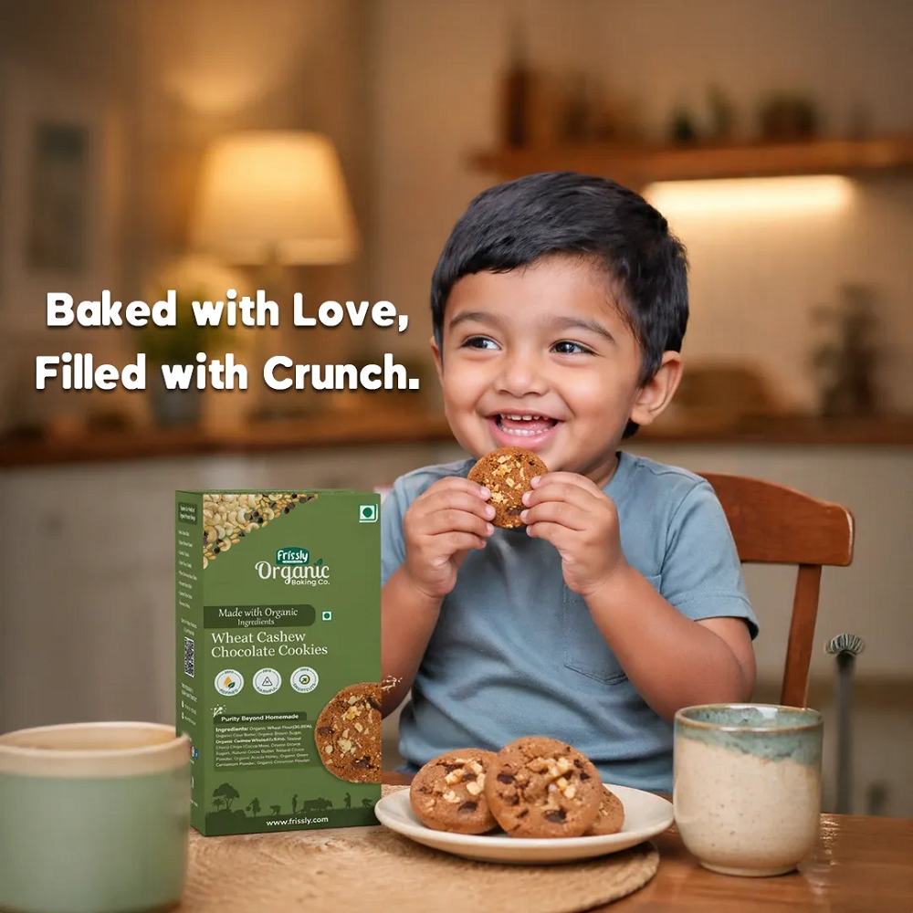 Frissly Wheat Cashew Chocolate Cookies (120 GM)