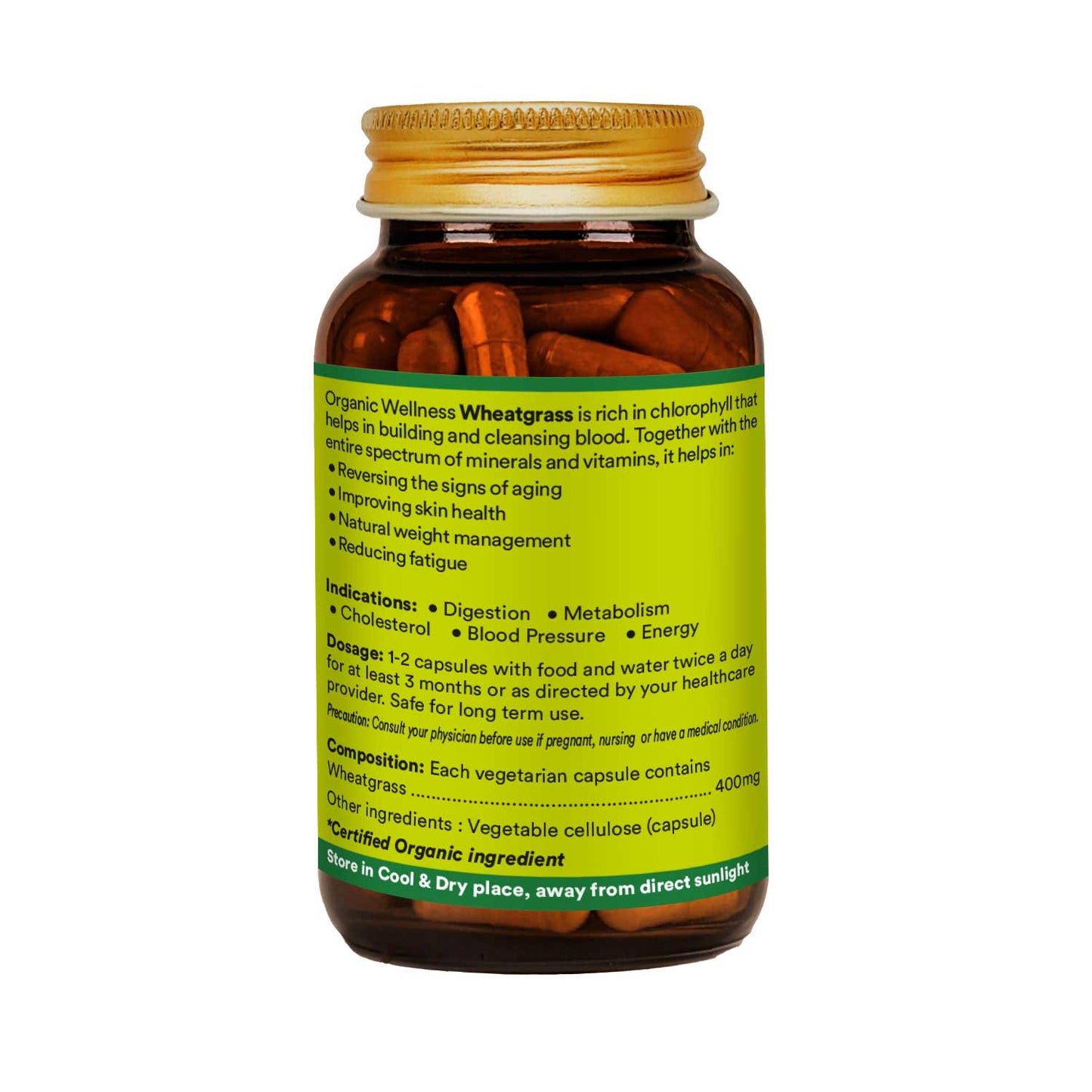 Organic Wellness Wheatgrass 90 Capsules