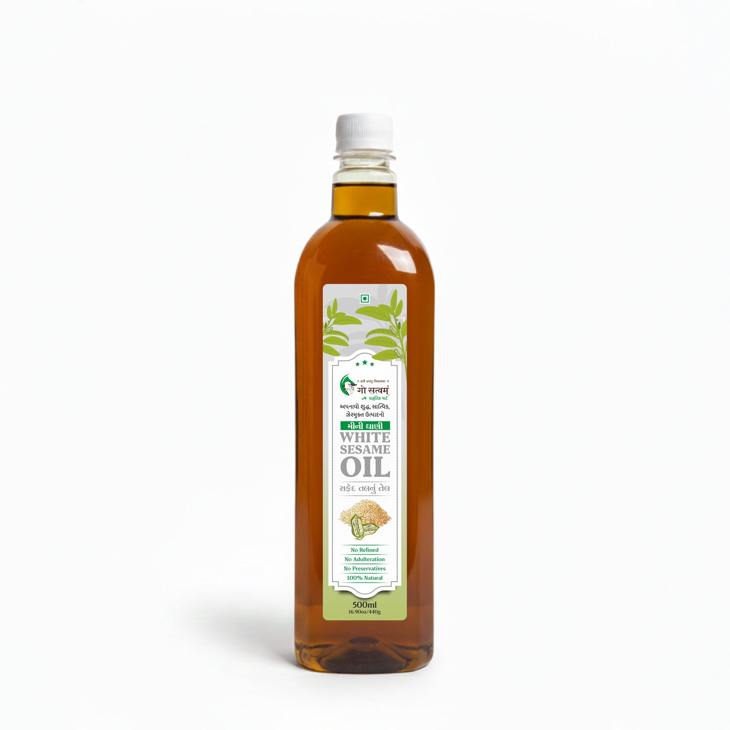 Gosatvam Prakrutik Mart White Sesame Oil 500 ML
