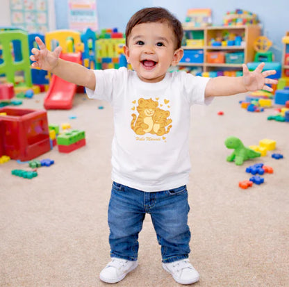 Tiny Tiggy Kids Bamboo Cotton White Printed T-Shirt