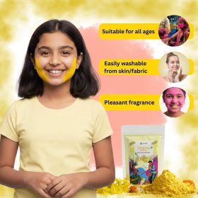 Nisarg Organic Farm Organic Amaltas Yellow Gulal – Chemical-Free & Eco-Friendly