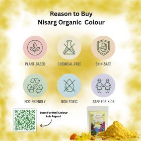 Nisarg Organic Farm Organic Amaltas Yellow Gulal – Chemical-Free & Eco-Friendly