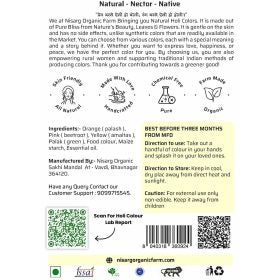Nisarg Organic Farm Organic Amaltas Yellow Gulal – Chemical-Free & Eco-Friendly
