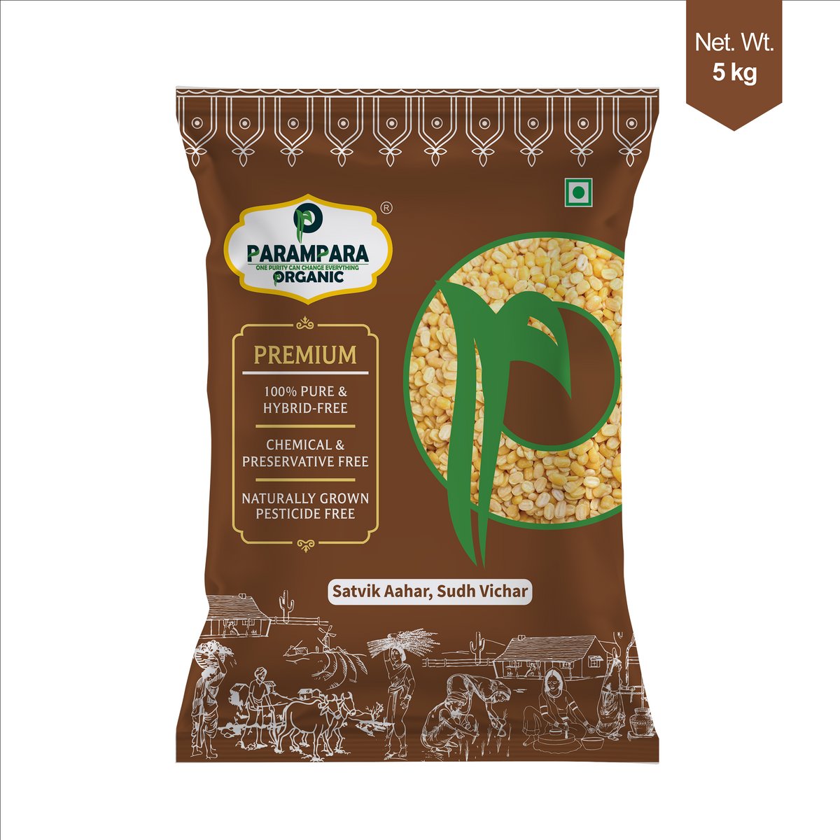 Parampara Organic Yellow Gram Split (Moong Mogar Dal)