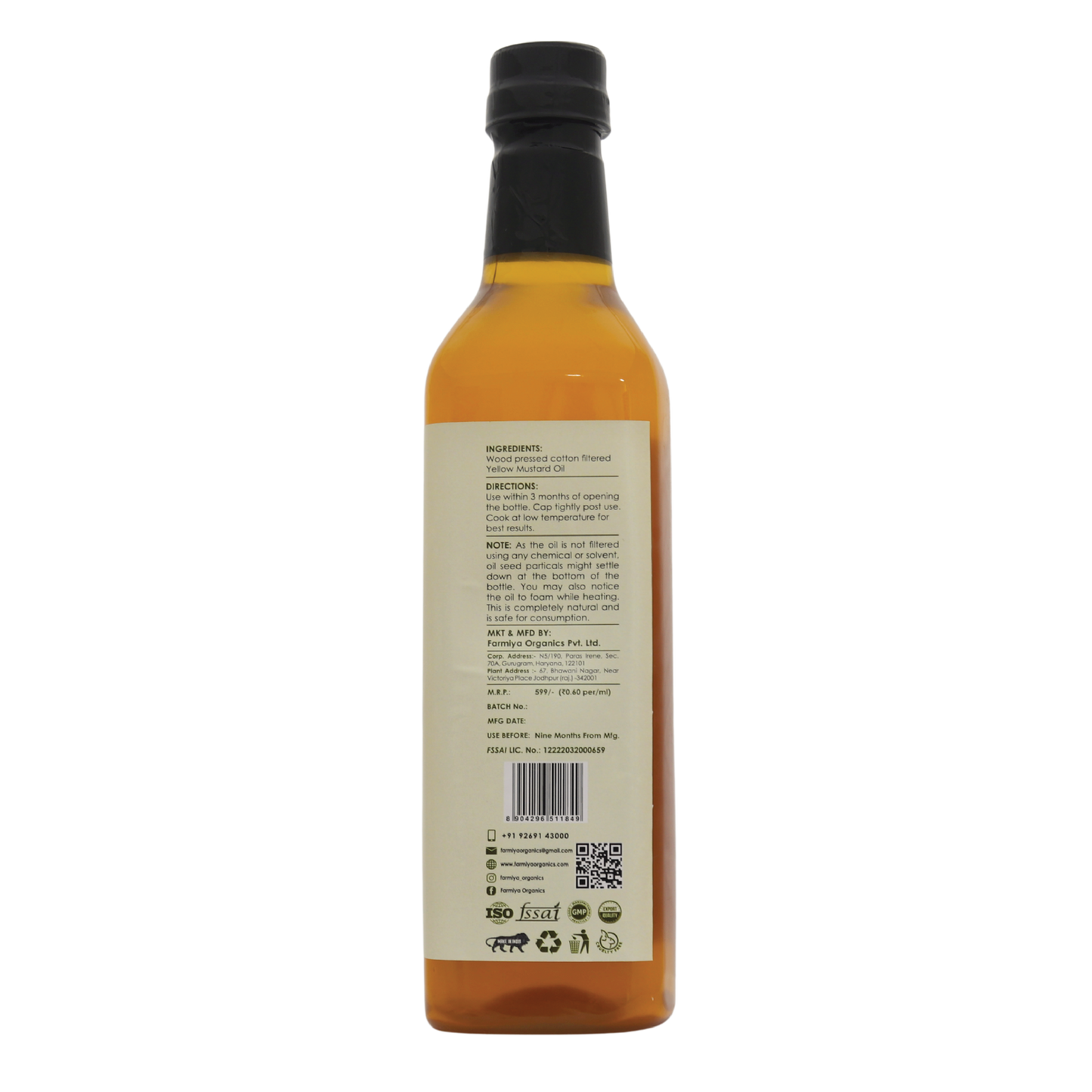 Farmiya Organics Musturd Oil