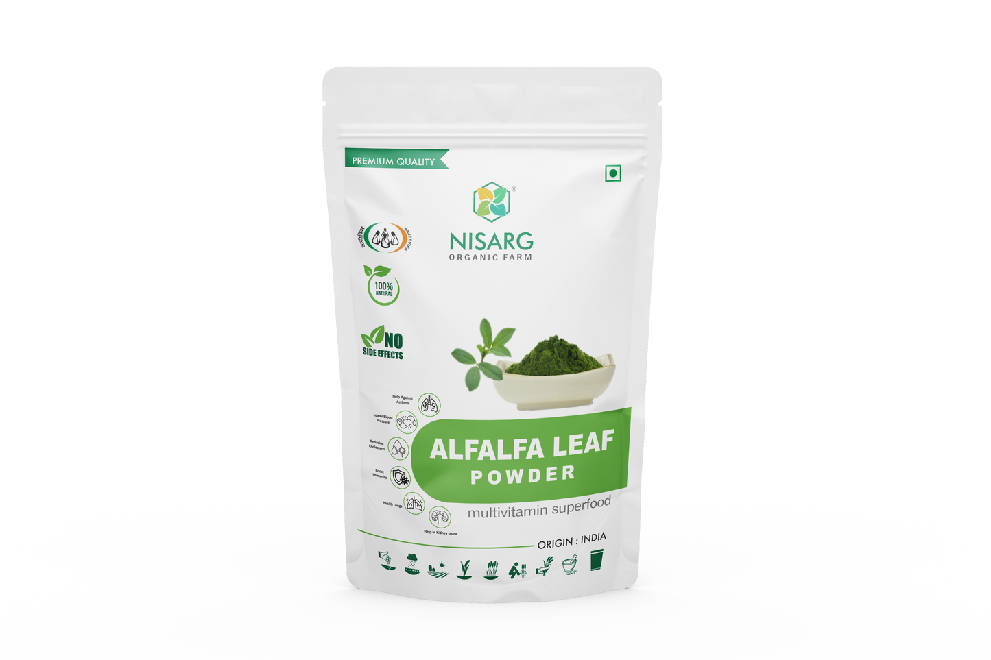 Nisarg Organic Farm Alfalfa Leaf Powder (100 GM)