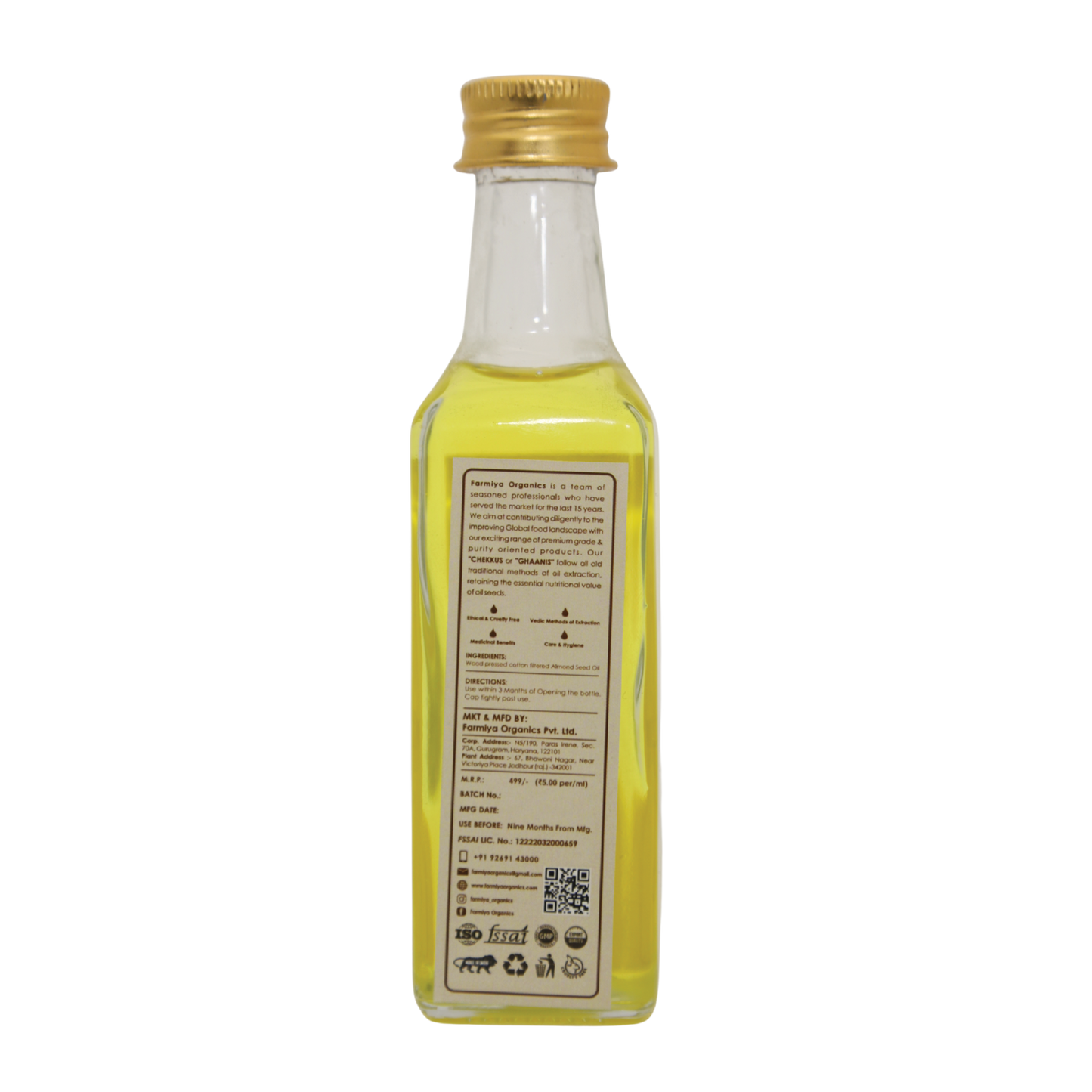 Farmiya Organics Almond Oil 100 ML