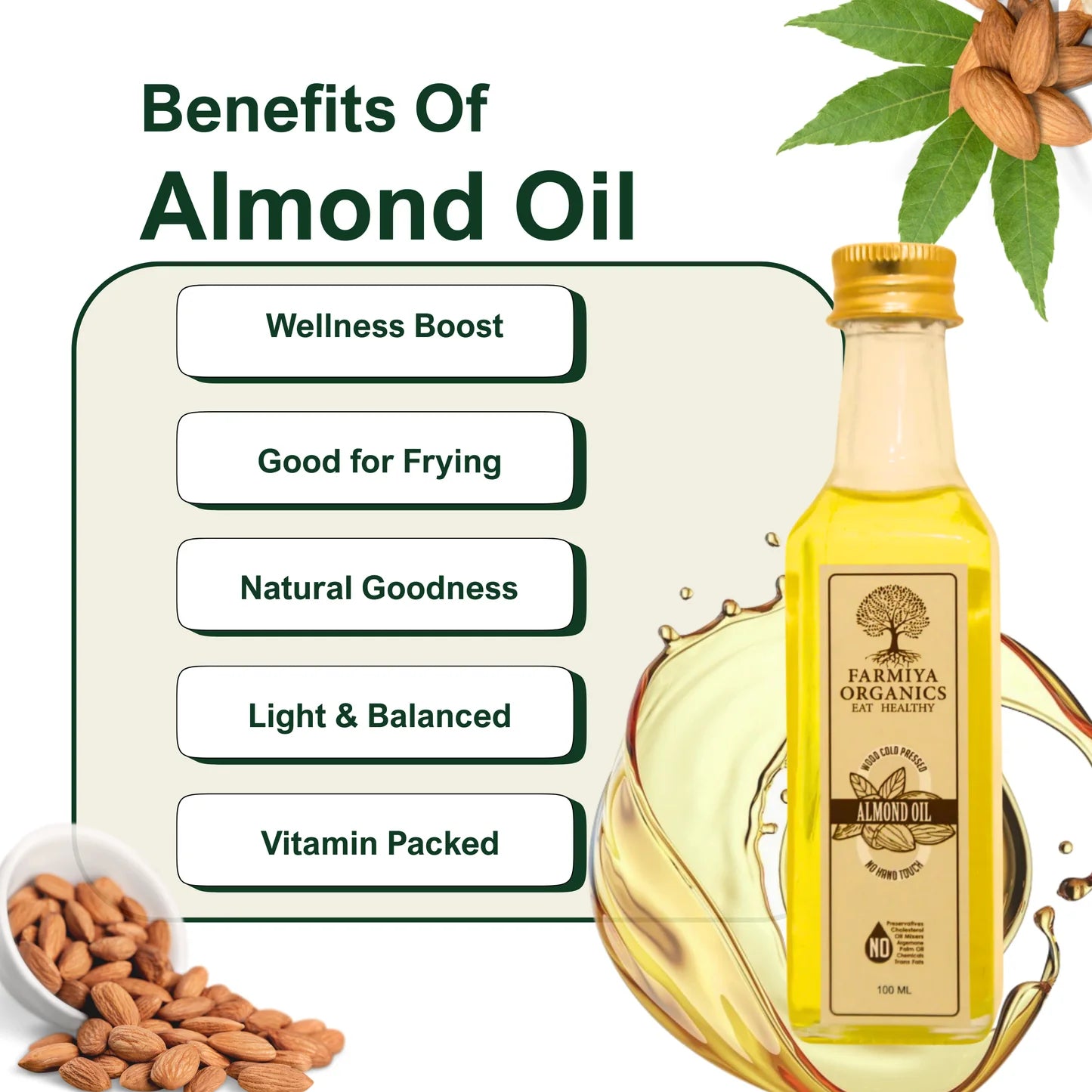 Farmiya Organics Almond Oil 100 ML