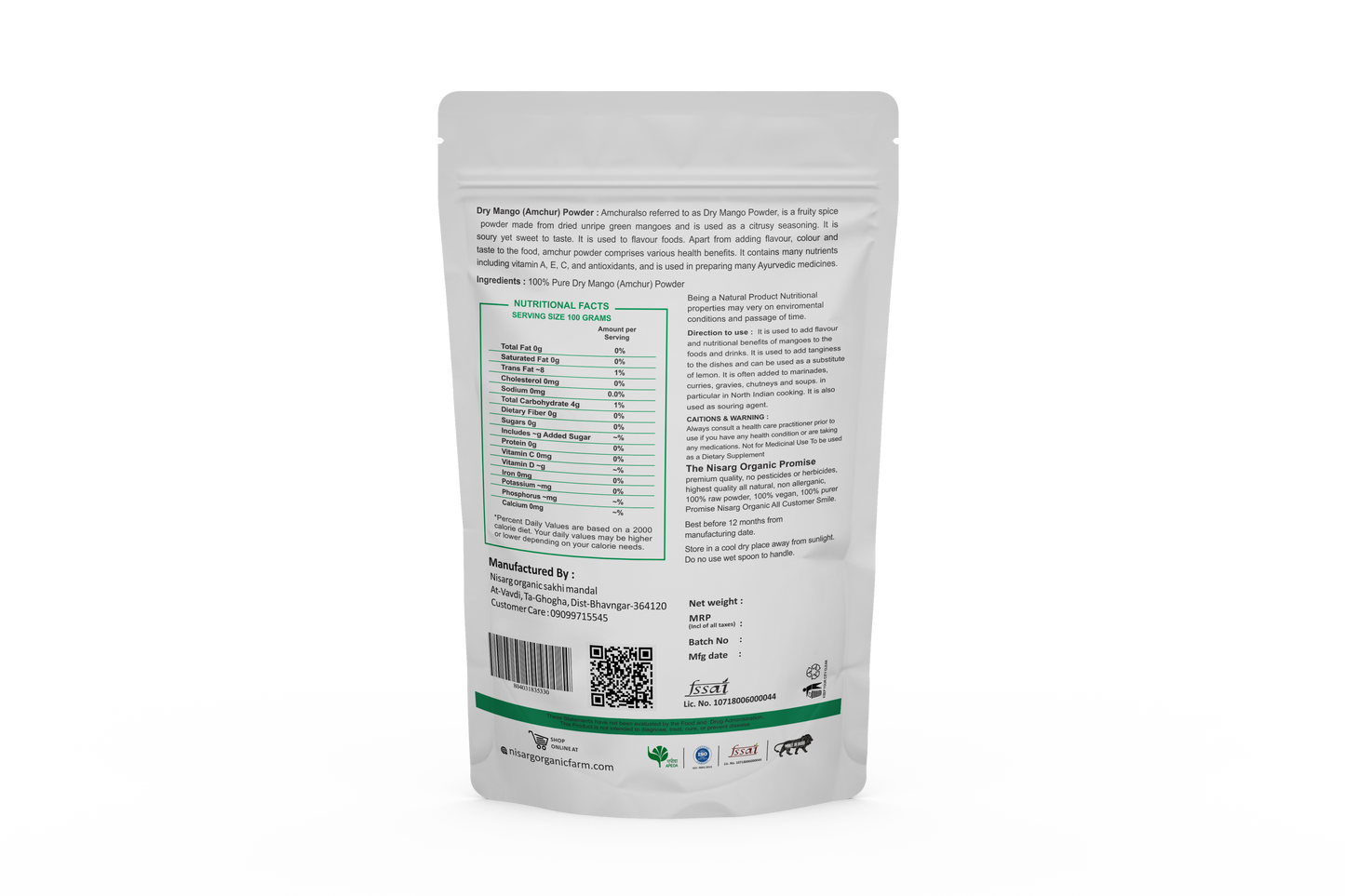 Nisarg Organic Farm Amchur Powder