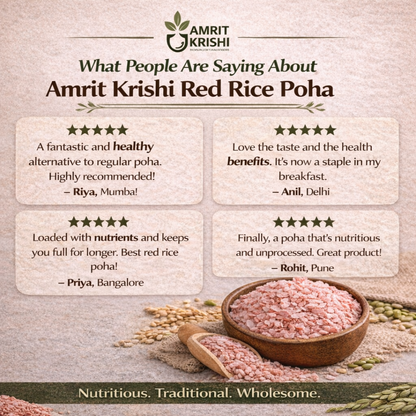 AMRIT KRISHI RED RICE POHA