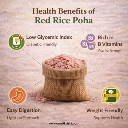 AMRIT KRISHI RED RICE POHA