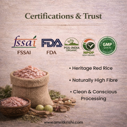 AMRIT KRISHI RED RICE POHA
