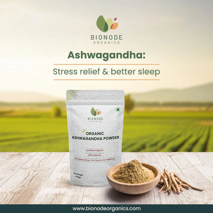 Bionode Organic Ashwagandha Powder (100 GM)