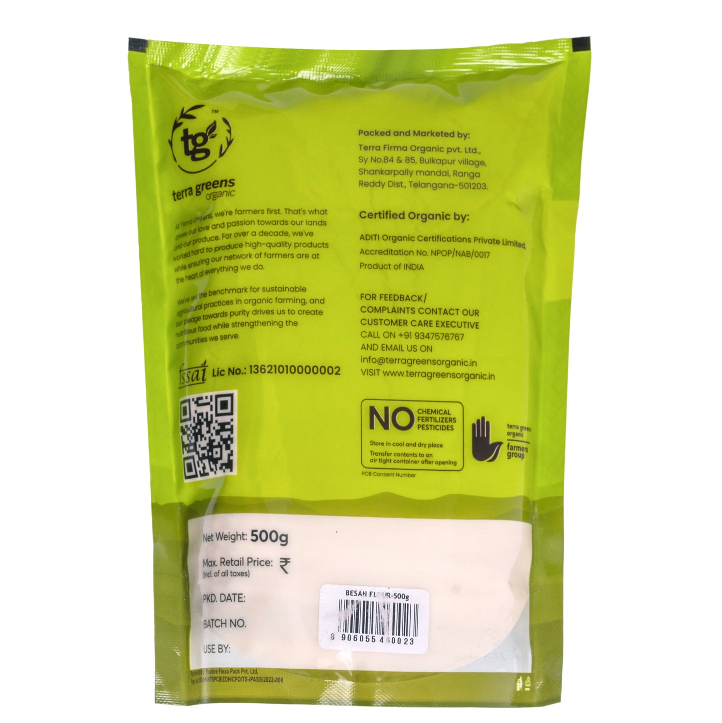Terra Greens Organic Besan Flour (500 GM)