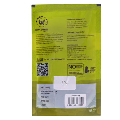 Terra Greens Organic Cloves (50 GM)