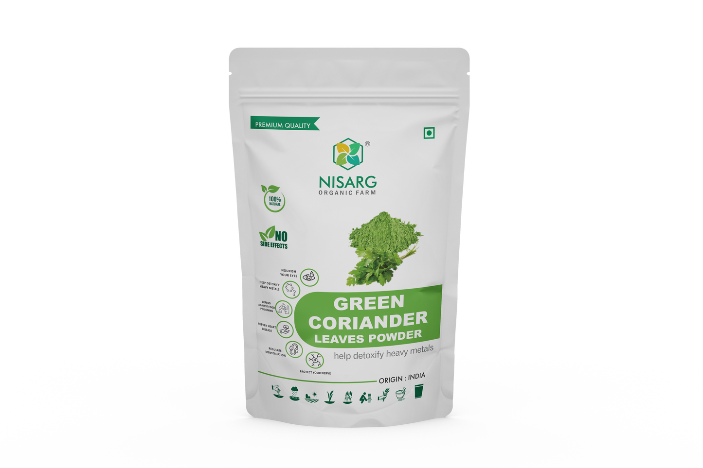 Nisarg Organic Farm Coriander Leaf Powder (100 GM)