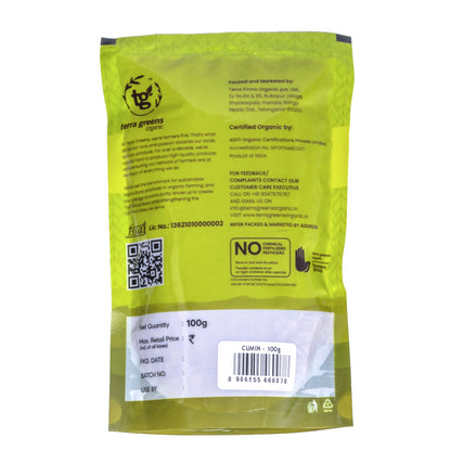Terra Greens Organic Cumin (Jeera) (100 GM)