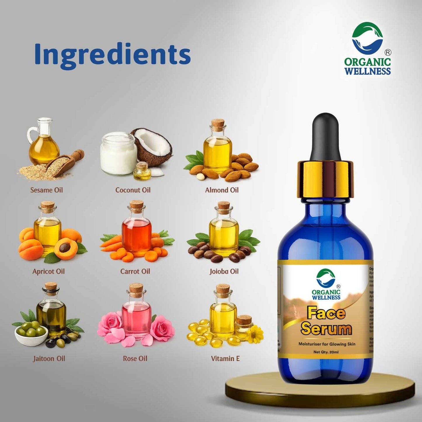 Organic Wellness Face Serum for Glowing Skin