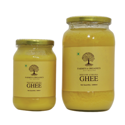 Farmiya Organics Desi Cow A2 Bilona Ghee
