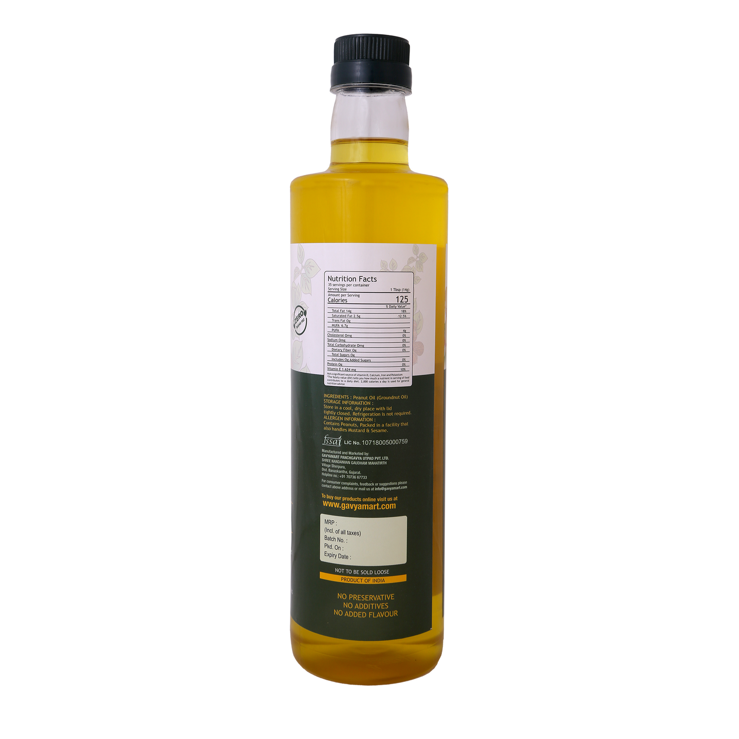 Gavyamart Wood Pressed Groundnut Oil
