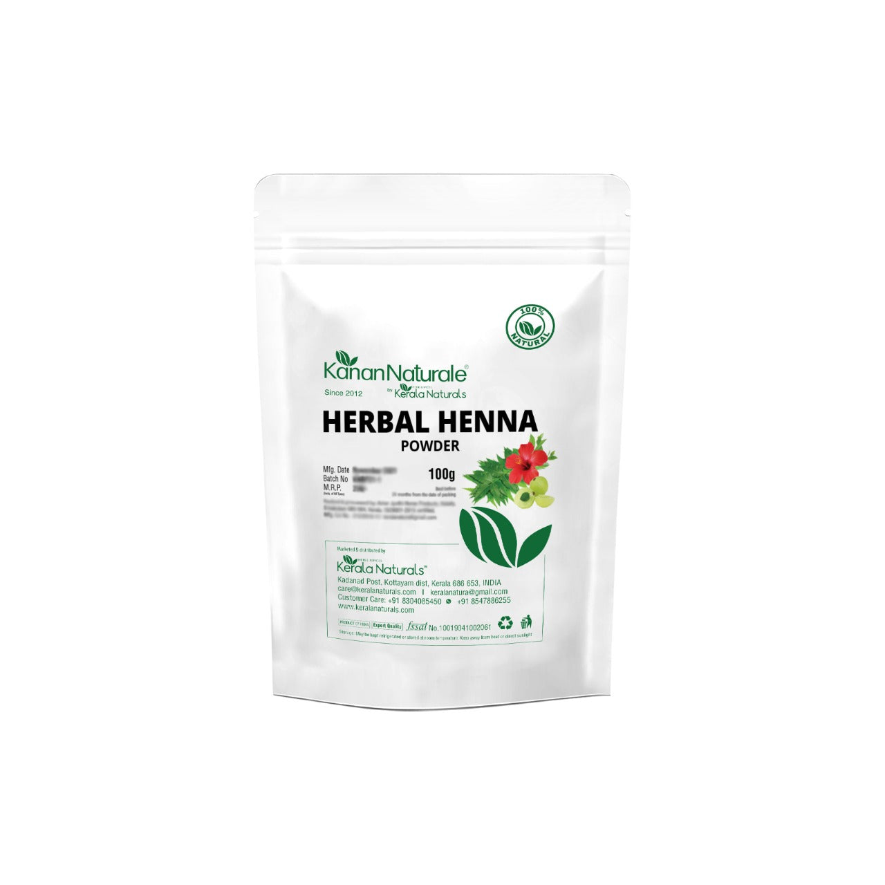 Kerala Naturals Herbal Henna Powder (100 GM)