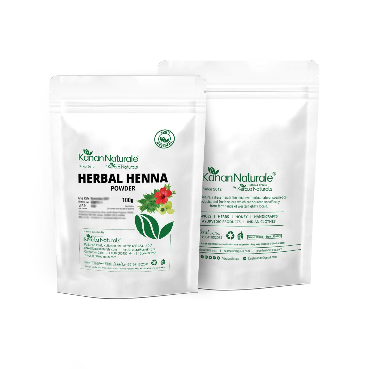 Kerala Naturals Herbal Henna Powder (100 GM)