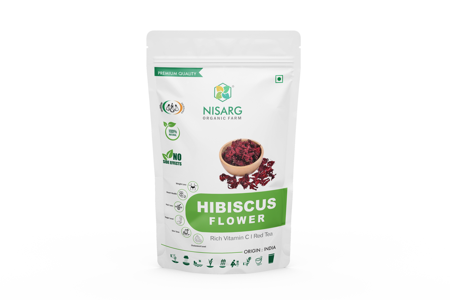 Nisarg Organic Farm Hibiscus Flower (100 GM)