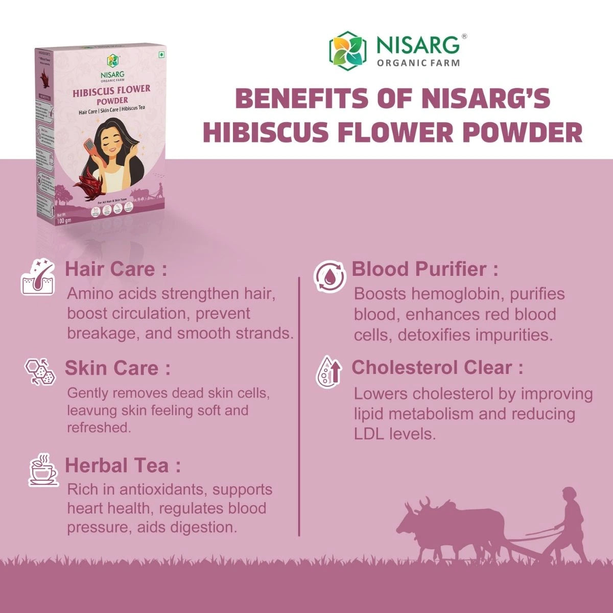 Nisarg Organic Farm Hibiscus Powder