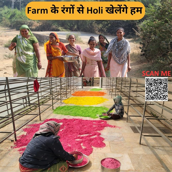 Nisarg Organic Farm Natural Dry Holi Colors – Skin Safe & Environment Friendly (PACK OF 4)