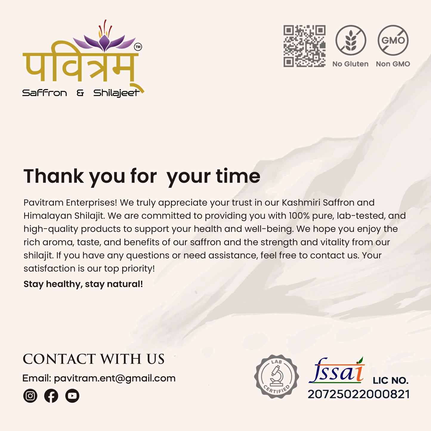 Pavitram Enterprises Kashmiri Mongra Saffron Grade "A"