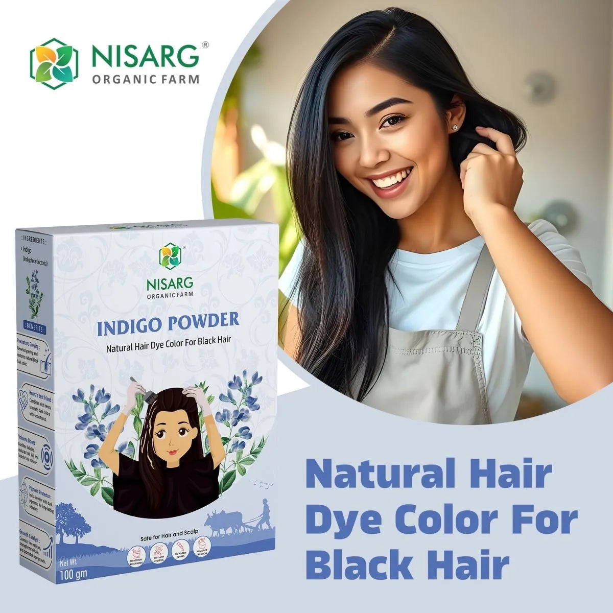 Nisarg Organic Farm Natural Indigo Leaf Powder
