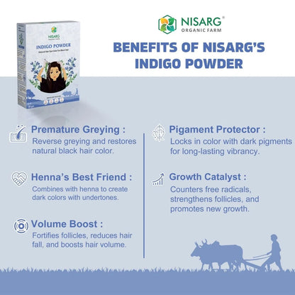 Nisarg Organic Farm Natural Indigo Leaf Powder