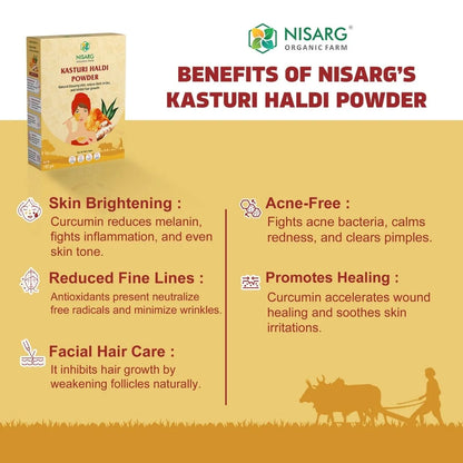 Nisarg Organic Farm Kasturi Haldi Powder