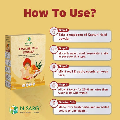 Nisarg Organic Farm Kasturi Haldi Powder