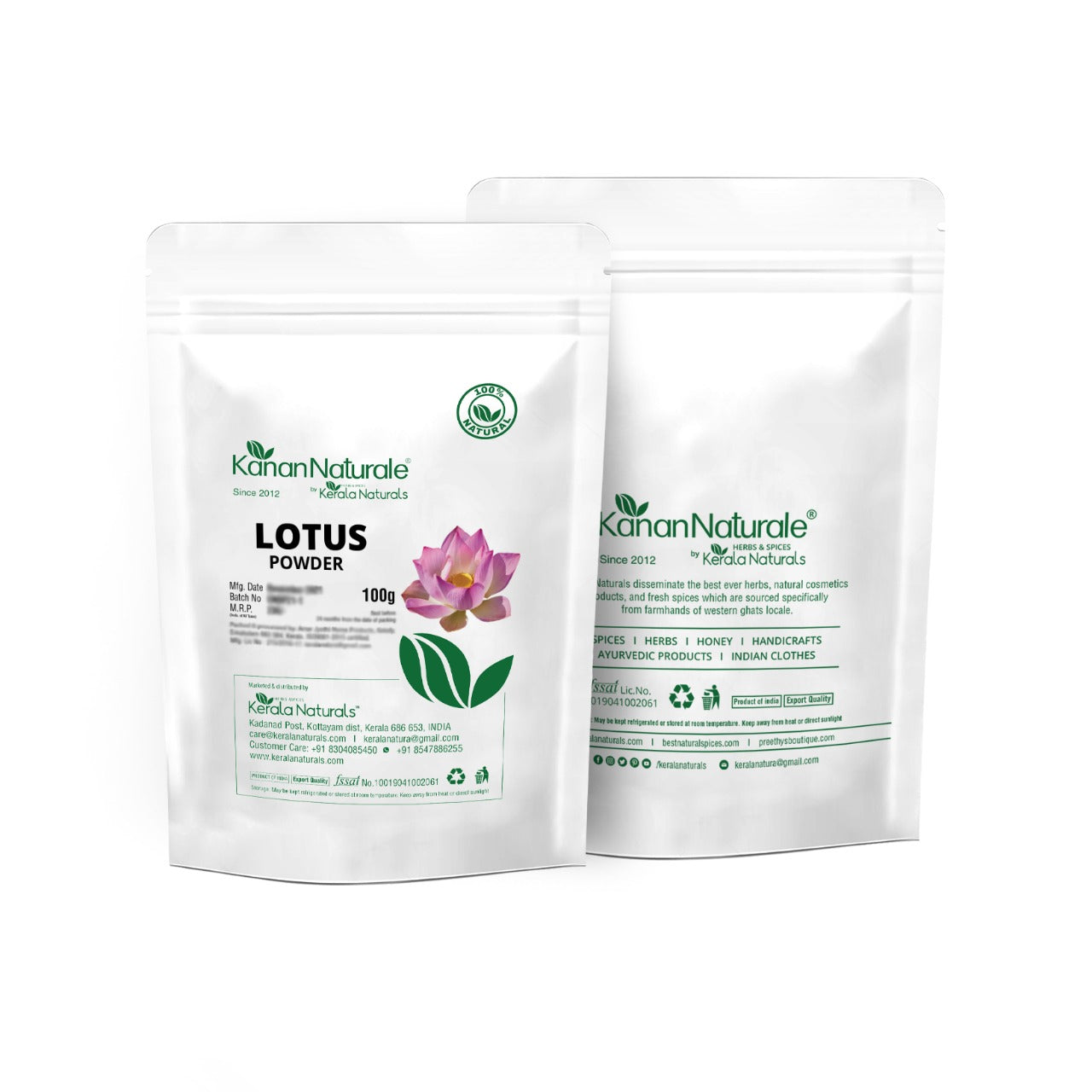 Kerala Naturals Lotus Powder (100 GM)