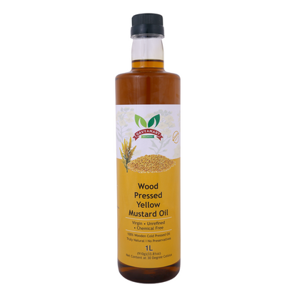 Gavyamart Wood Pressed Yellow Mustard Oil