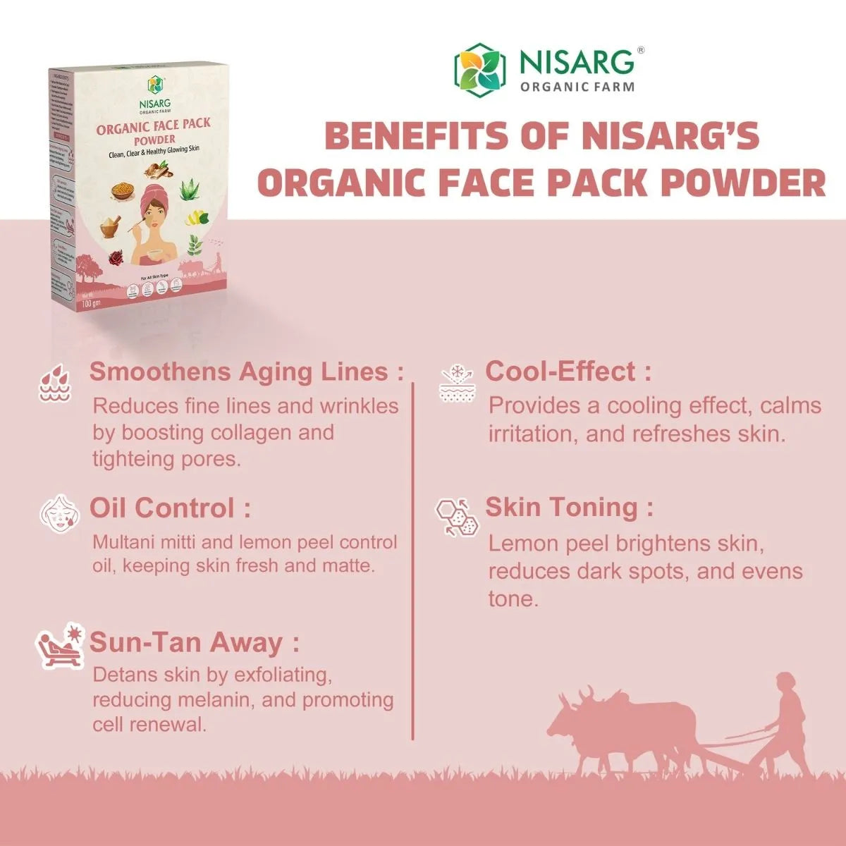 Nisarg Organic Farm Face Pack Powder