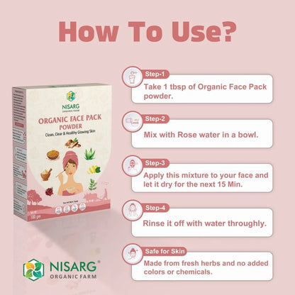 Nisarg Organic Farm Face Pack Powder