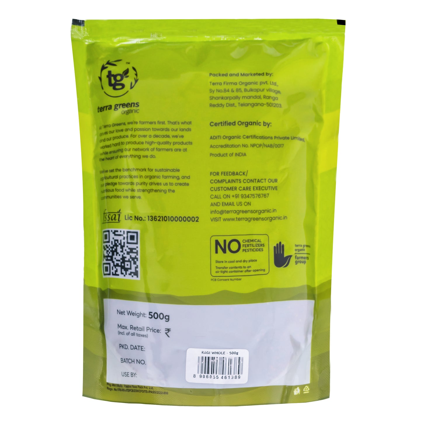 Terra Greens Organic Ragi Whole